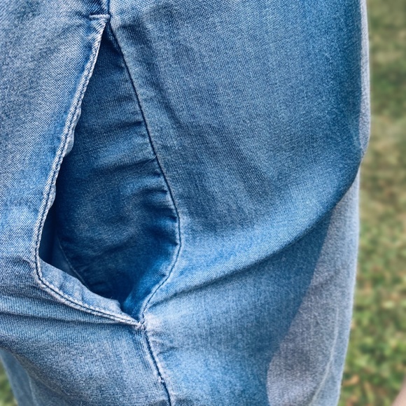 Michael Kors denim tunic with gold chain lacing - Picture 11 of 17